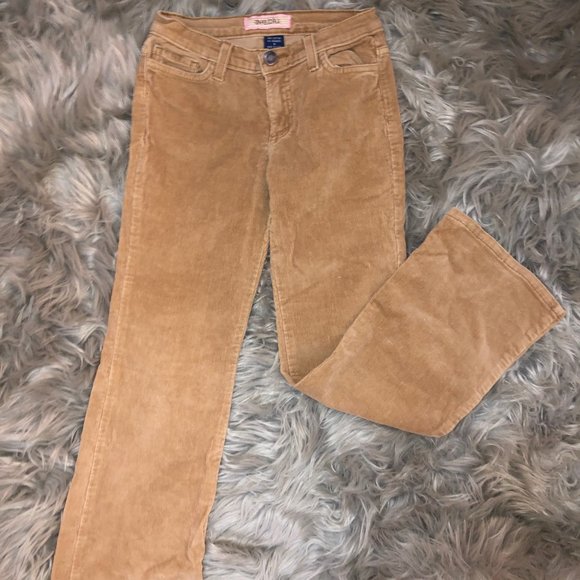 Girls Tan Corduroy Flare Pants - Picture 1 of 4